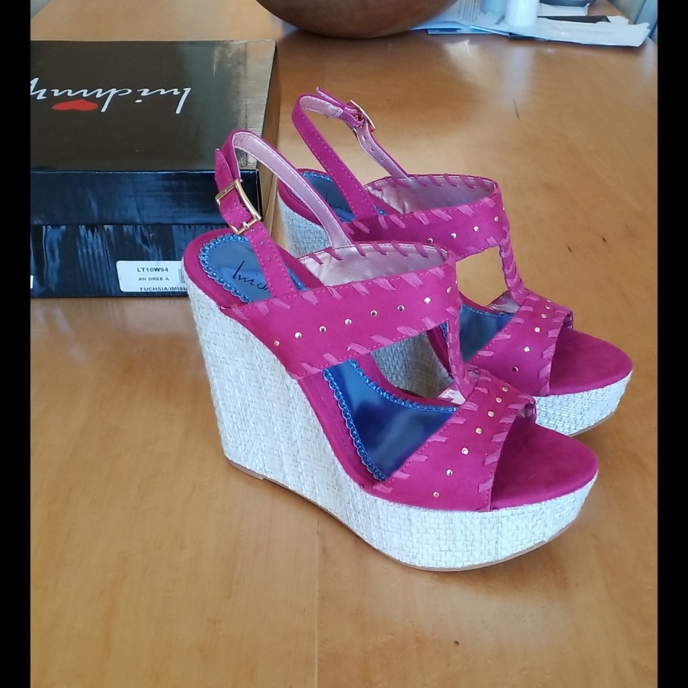 Fuchsia platform heels